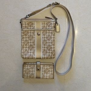 Coach messenger bag and matching wallet